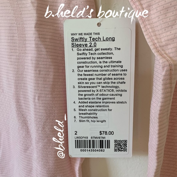 lululemon Swiftly Tech Long Sleeve Shirt 2.0 Strawberry Milkshake Pink Sz 2 NWT - Picture 3 of 12